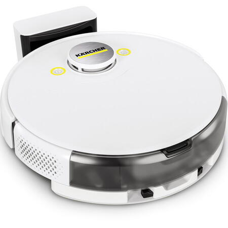 Robot aspirare Karcher RCV 5 *EU, WiFi, 36W, aspirator si mop, navigatie LiDar, 5200mAh, autonomie 120 de minute, putere de aspirare 5000 Pa, recipient praf 330ml, recipient apa 240ml, Alb