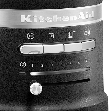 Prajitor de paine KitchenAid Artisan 5KMT2204EBK, 2 sloturi, 1250 W, cast iron black