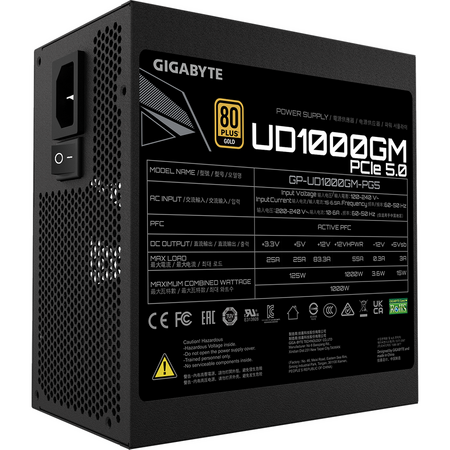 Sursa Gigabyte UD1000GM PG5, 1000W, 80 Plus Gold