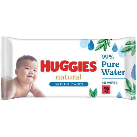 Servetele umede Huggies Natural Biodegradabile 12 pachete x 48, 576 buc