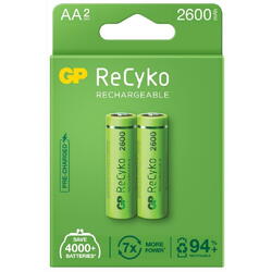 GP Batteries Acumulatori ReCyko 2600mAh AA (LR6) 1.2V NiMH, paper box 2 buc