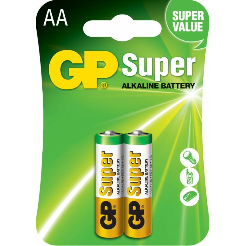 Baterie Super Alcalina AA (LR6) 1.5V alcalina, blister 2 buc