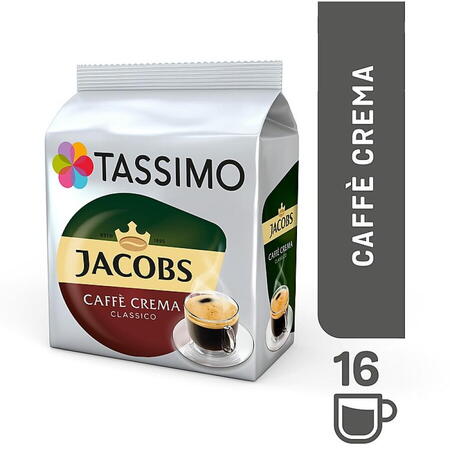 Capsule cafea, Jacobs Tassimo Café Crema Classico, 16 bauturi x 150 ml, 16 capsule
