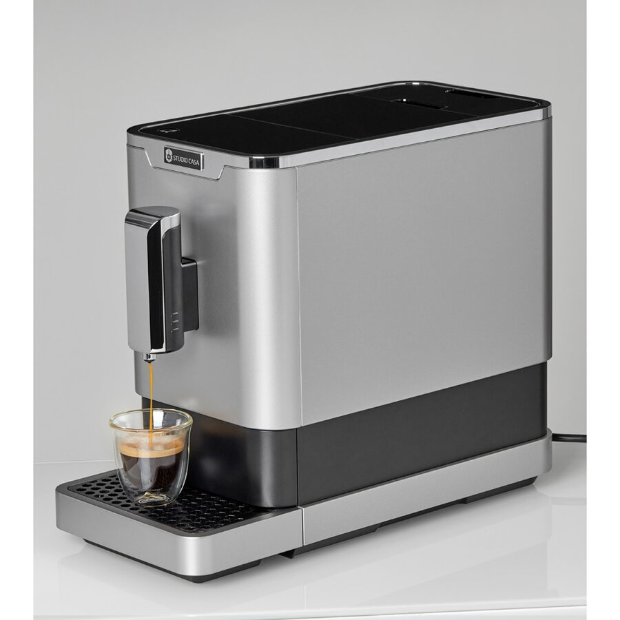 Pachet Espressor automat Studio Casa DIVA DE LUXE, cafea boabe, 1.1 l, 1470W, 19 Bar, inox + Aparat Spumat Lapte