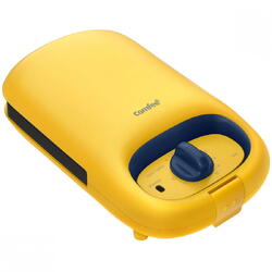 Sandwich Grill Comfee Monster Chef MC-JK1312P201, 600W, placi antiaderente, timer, accesorii - sandwich (triunghiuri) & placi grill, Galben