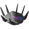 Router Gaming Wireless ASUS ROG Rapture GT-AXE11000, AXE11000, Tri-Band, Quad-Core 1.8GHz CPU, 256MB/1GB Flash/RAM, 2.5G port, AiProtection Pro, Adaptive QoS, VPN Fusion, IPTV, OFDMA, MU-MIMO, Beamforming, Link Aggregation, Port forwarding, RGB, AiMesh