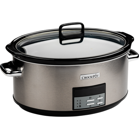 Slow cooker Crock-Pot CSC063X-01, 7.5 l, digital, vas ceramica, capac de sticla, inox