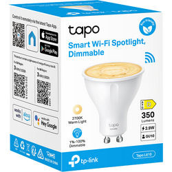 TP-LINK Bec led wireless, 350lm, 2.9W, fasung GU10, lumina calda 2700K , control cu aplicatia.Tapo