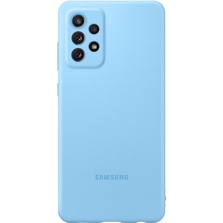 Husa de protectie Samsung Silicon pentru A72, Blue