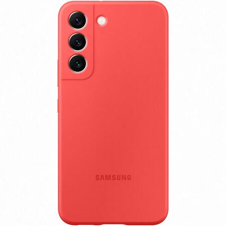 Husa de protectie Samsung Silicone Cover pentru Galaxy S21 FE 5G, Coral