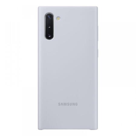 Husa de protectie Samsung Silicon pentru Galaxy Note 10, Silver