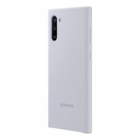 Husa de protectie Samsung Silicon pentru Galaxy Note 10, Silver