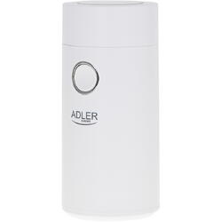 Rasnita de cafea Adler AD 4446ws, 75 g, 150 W, Alb/Argintiu