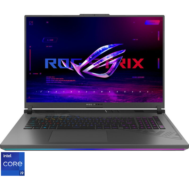 Laptop Gaming Asus Rog Strix G18 G814jv Cu Procesor Intel® Core™ I9-13980hx Pana La 5.60 Ghz, 18, Qhd+, Ips, 240hz, 16gb Ddr5, 1tb Ssd, Nvidia® Geforce Rtx™ 4060 8gb Gddr6 Tgp 140w, No Os, Eclipse Gray