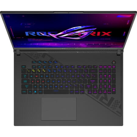 Laptop Gaming ASUS ROG Strix G18 G814JV cu procesor Intel® Core™ i9-13980HX pana la 5.60 GHz, 18", QHD+, IPS, 240Hz, 32GB DDR5, 1TB SSD, NVIDIA® GeForce RTX™ 4060 8GB GDDR6, No OS, Eclipse Gray