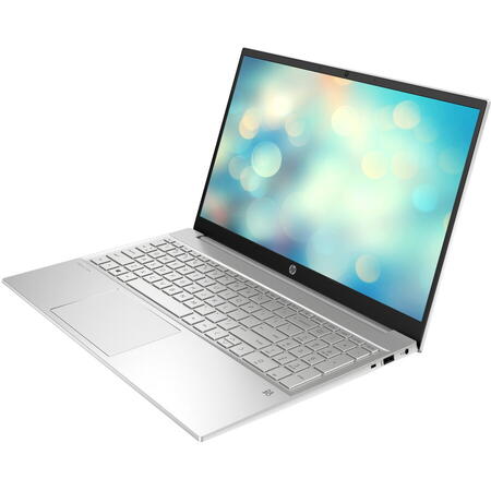 Laptop HP Pavilion 15-eh1022nq cu procesor AMD Ryzen™ 5 5500U pana la 4.0 GHz, 15.6", Full HD, IPS, 16GB DDR4, 512GB SSD, AMD Radeon™ Graphics, Free Dos, Natural Silver