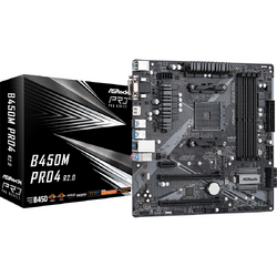 ASROCK Placa de baza B450M Pro4 R2.0 AM4