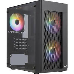 Aerocool Carcasa HEXFORMBKV2 Micro ATX, 3 Fans FRGB Black