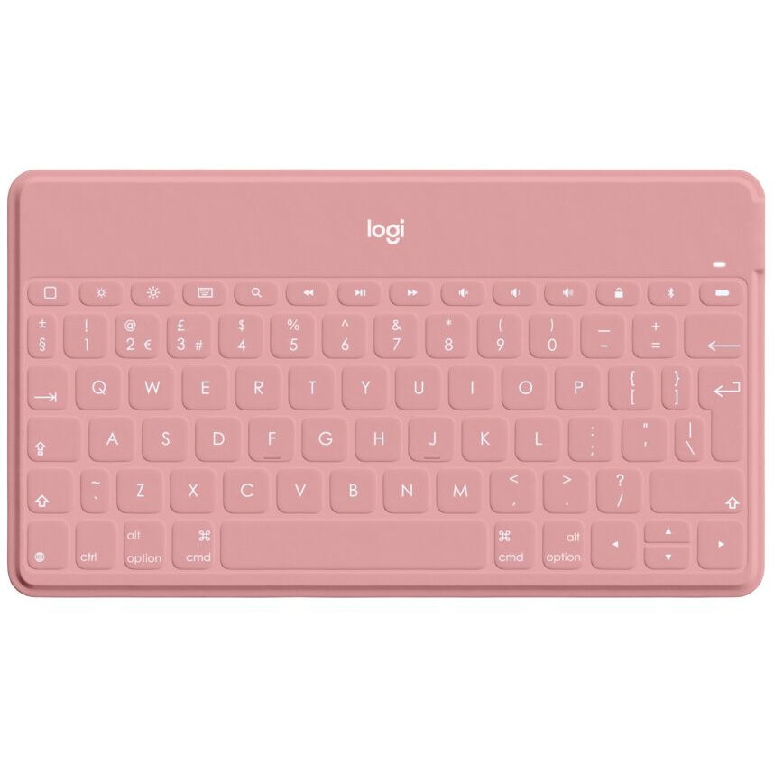 Logitech Keys-to-go Ultra-light, Ultra-portable bluetooth keyboard For Iphone, Ipad, Apple Tv And Mac - Blushpink - Uk