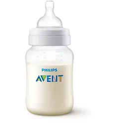Biberon anti-colici Philips Avent SCY103/01, 260ml, Tetina cu debit 2, +1 luni, fara BPA