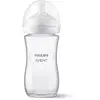Biberon din sticla Philips Avent Natural Response SCY933/01, 240 ml, tetina care functioneaza ca sanul mamei, cu debit 3, tetina fara scurgeri, +1 luni, fara BPA