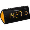 Radio cu ceas FM SRC 170 Sencor, display 1.2 inch, alarma duala, temperatura interioata, negru/portocaliu