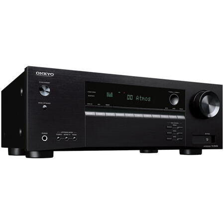 Receiver Onkyo TX-SR494 DAB, 7.2 canale, 80 W, 4K, Dolby Atmos, Bluetooth, Negru