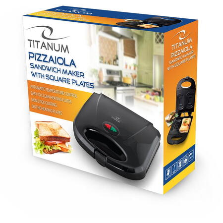 Sandwich Maker Esperanza TKT005K Pizzaiola 700 W, placi neaderente, indicator LED, negru