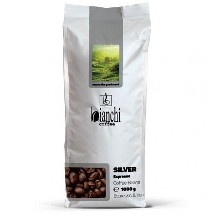 Cafea boabe Bianchi Silver, 100% Robusta, 1kg