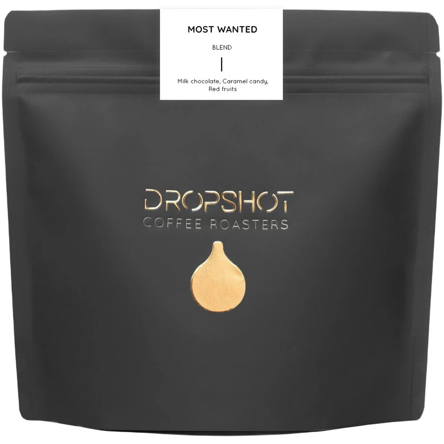 Cafea boabe de specialitate proaspat prajita Dropshot Most Wanted Blend 250g