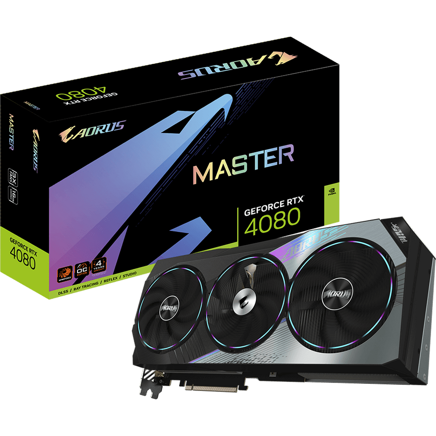 Placa video AORUS GeForce RTX4080 16GB MASTER, 16GB GDDR6X 256bit