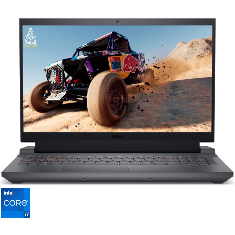 Laptop DELL Gaming 15.6'' G15 5530, FHD 165Hz, Procesor Intel® Core™ i7-13650HX (24M Cache, up to 4.90 GHz), 16GB DDR5, 512GB SSD, GeForce RTX 4060 8GB, Win 11 Pro, Dark Shadow Gray, 3Yr BOS