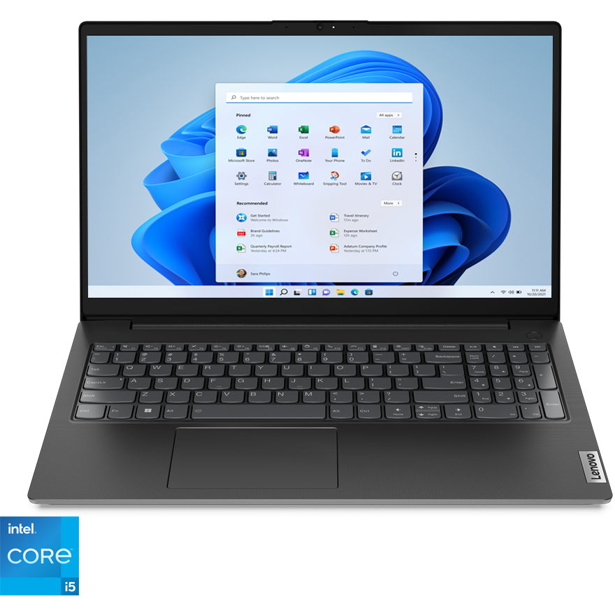 Laptop Lenovo V15 G3 IAP cu procesor Intel® Core™ i3-1215U pana la 4.40 GHz, 15.6, Full HD, 16GB DDR4, 512GB SSD, Intel® UHD Graphics, No OS, Business Black