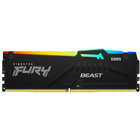Memorie RAM DDR5, 8GB, 5200MHz, CL36, 1.35V, FURY Beast, RGB