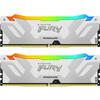 KINGSTON Memorie RAM DDR5, 32GB, 7200MHz, CL38, 1.35V, FURY Renegade White, RGB, Kit of 2