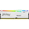 KINGSTON Memorie RAM DDR5, 32GB, 5600MHz, CL40, 1.35V, FURY Beast White, RGB