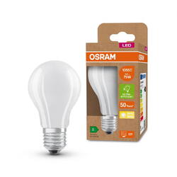 OSRAM Bec LED Classic A60, Ultra Efficient Light, E27, 5W (75W), 1055 lm, lumina calda (3000K)
