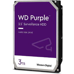 Western Digital HDD intern 3.5", 3TB, PURPLE, SATA3, 5400rpm, 64MB, Surveillance HDD