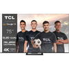 Televizor QLED TCL 75C745, 189 cm, Smart Google TV, 4K Ultra HD, 100hz, Clasa G