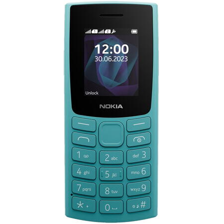 Telefon mobil Dual SIM Nokia 105 (2023), Cyan