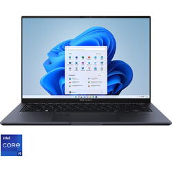 Laptop ASUS Zenbook Pro 14 OLED UX6404VV cu procesor Intel® Core™ i9-13900H pana la 5.40 GHz, 14.5", 2.8K OLED, 16GB, 1TB SSD, NVIDIA® GeForce RTX™ 4060 8GB GDDR6, Windows 11 Pro, Tech Black, Garantie extinsa 3 ani