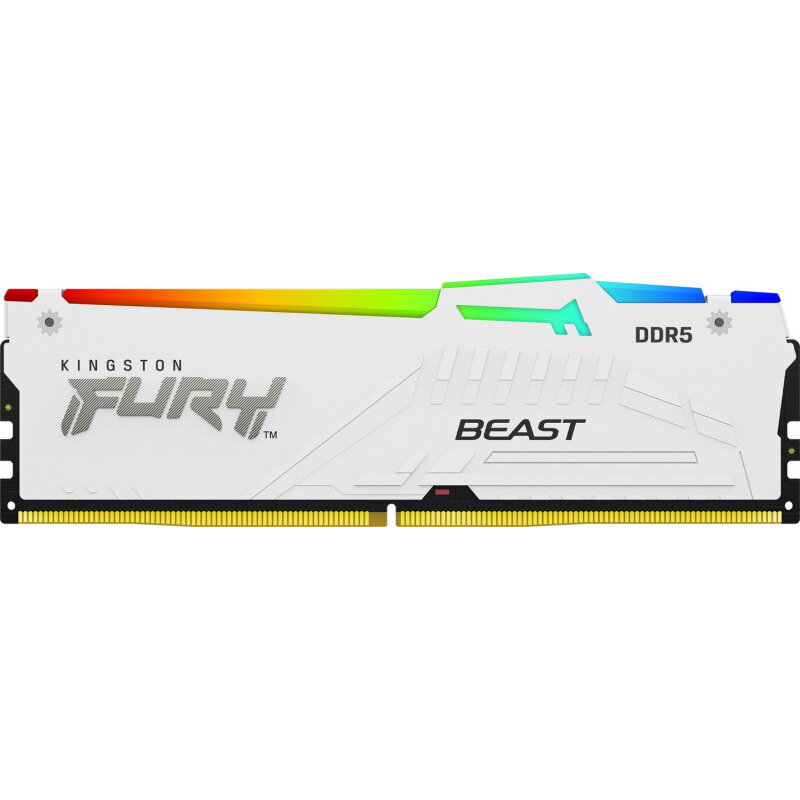 Memorie RAM DDR5, 16GB, 6000MHz, CL40, 1.35V, FURY Beast White, RGB