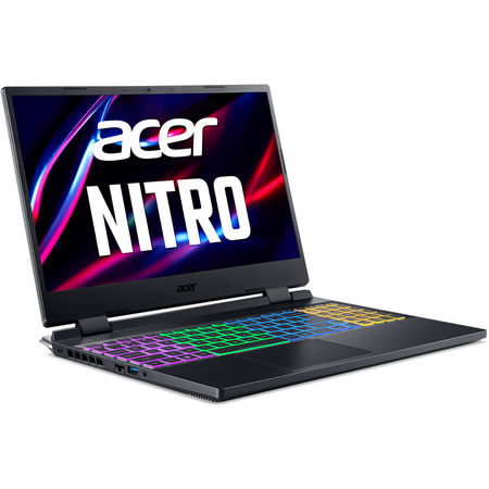 Laptop Acer Gaming 15.6'' Nitro 5 AN515-58, QHD IPS 165Hz, Procesor Intel® Core™ i7-12700H (24M Cache, up to 4.70 GHz), 32GB DDR5, 1TB SSD, GeForce RTX 4060 8GB, No OS, Obsidian Black