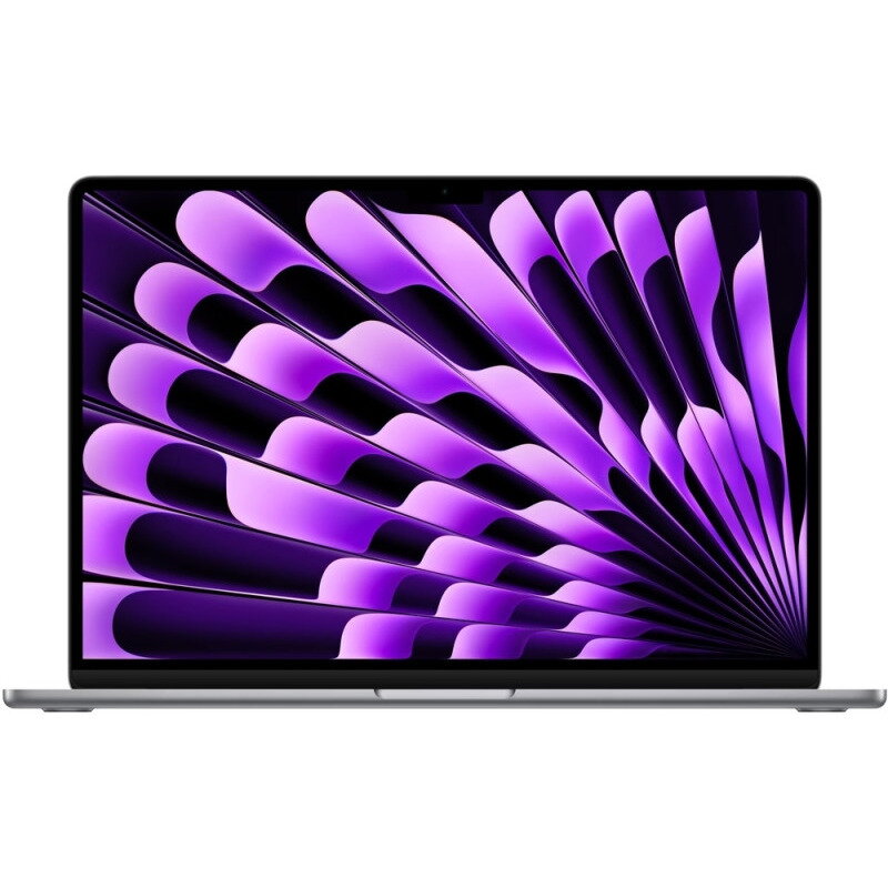 Laptop Apple MacBook Air 15 cu procesor Apple M2, 8 nuclee CPU si 10 nuclee GPU, 8GB, 512GB SSD, Space Grey, RO KB