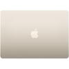 Laptop Apple MacBook Air 15" cu procesor Apple M2, 8 nuclee CPU si 10 nuclee GPU, 8GB, 256GB SSD, Starlight, INT KB
