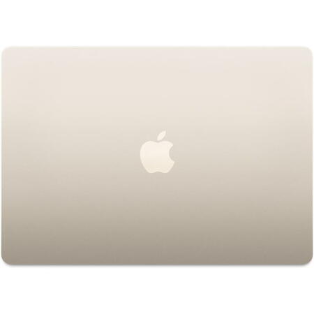 Laptop Apple MacBook Air 15" cu procesor Apple M2, 8 nuclee CPU si 10 nuclee GPU, 8GB, 512GB SSD, Starlight, RO KB