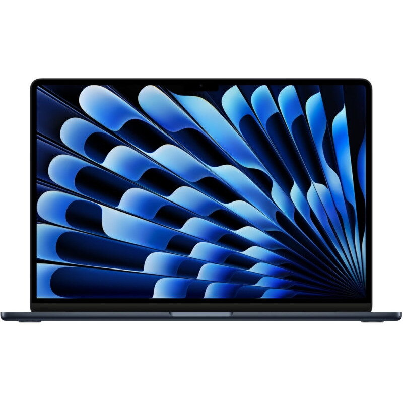 Laptop Apple MacBook Air 15 cu procesor Apple M2, 8 nuclee CPU si 10 nuclee GPU, 8GB, 256GB SSD, Midnight, RO KB