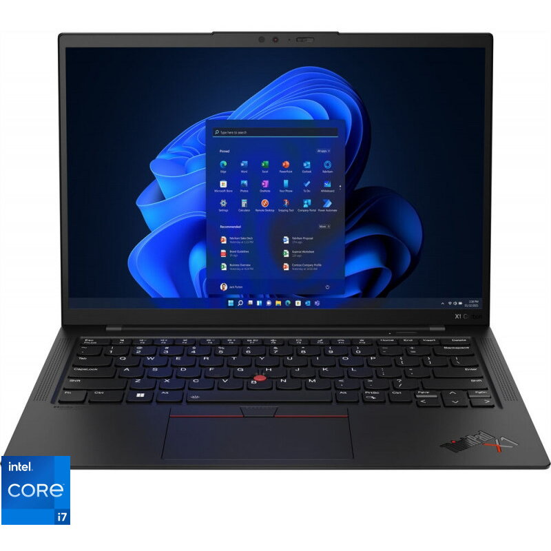 Ultrabook Lenovo 14'' ThinkPad X1 Carbon Gen 10, WUXGA IPS, Procesor Intel® Core™ i7-1255U (12M Cache, up to 4.70 GHz), 16GB DDR5, 512GB SSD, Intel Iris Xe, Win 11 Pro, Black Paint