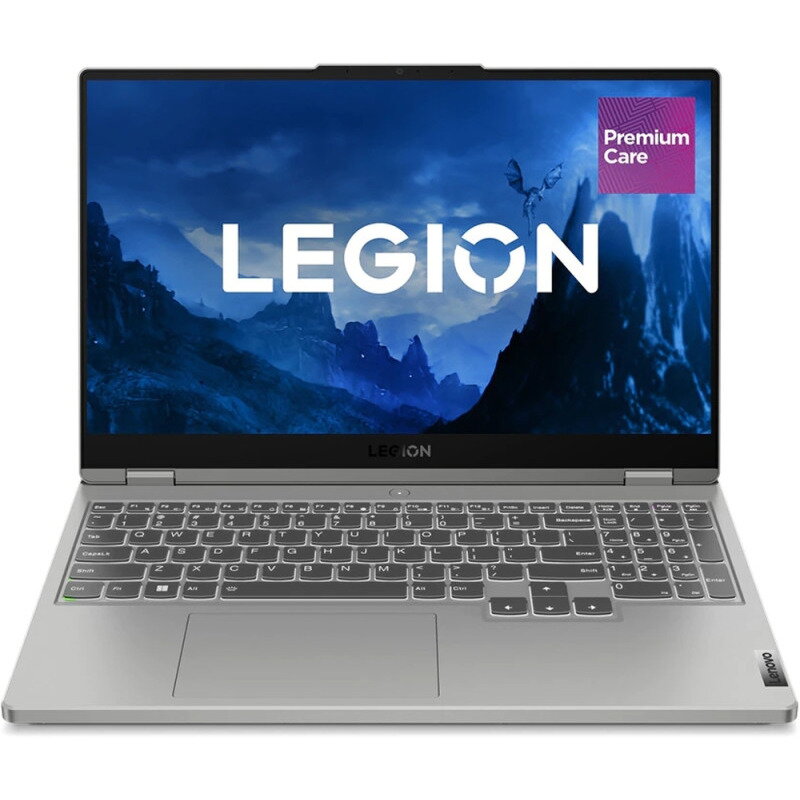 Laptop Lenovo Gaming 15.6'' Legion 5 15ARH7H, FHD IPS 165Hz, Procesor AMD Ryzen™ 7 6800H (16M Cache, up to 4.7 GHz), 32GB DDR5, 512GB SSD, GeForce RTX 3070 8GB, No OS, Cloud Grey, 3Yr Onsite Premium Care