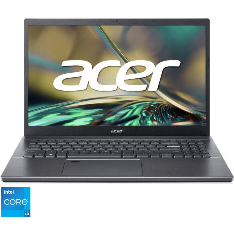 Laptop Acer Aspire 5 A517-53G cu procesor Intel® Core™ i5-1240P pana la 4.40 GHz, 17.3, Full HD, IPS, 16GB, 1TB SSD, NVIDIA® GeForce RTX™ 2050 4GB GDDR6, Iron